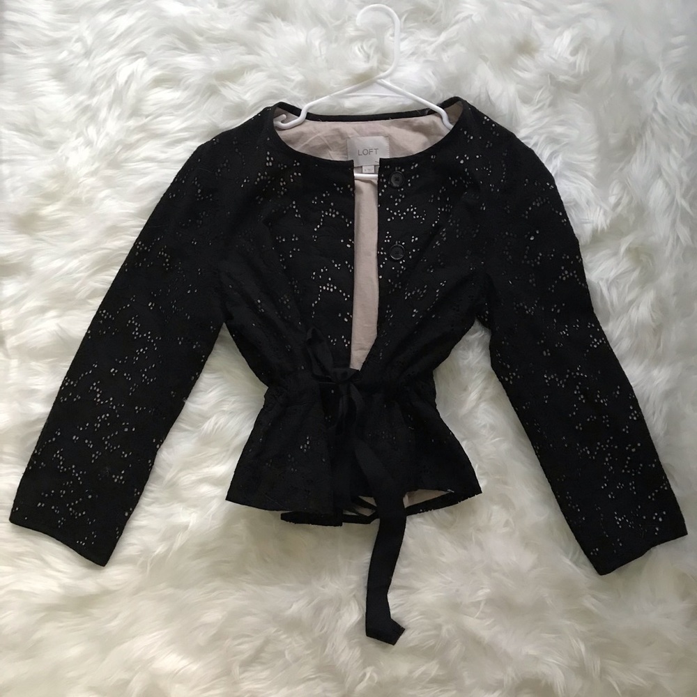 LOFT black lace jacket